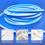 32.8FT Led Neon Rope Lights Control with App/Remote,Flexible Led Rope Lights,Multiple Modes,IP65 Outdoor RGB Neon Lights Waterproof,Music Sync Gaming Led Neon Strip Lights for Bedroom Décor