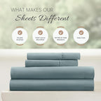 Linen Market Bed Sheets for King Size Bed (Ocean) - Sleep Better Than Ever with These Soft and Cooling King Sheets - Deep Pocket Fits 16" Thick Beds - 4 Piece King Sheet Set
