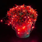 CYLAPEX 6 Pack Red Fairy Lights String Battery Operated Fairy Lights Firefly Lights LED Starry String Lights 3.3ft 20 LEDs Silvery Copper Wire for Christmas DIY Decoration Costume Wedding Party