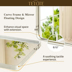 TETOTE Brushed Nickel Mirror 16 x 20 Brushed Nickel Metal Framed Bathroom Mirror, Tempered Glass, Modern Farmhouse Wall Mounted Mirror for Decorative(Horizontal/Vertical)