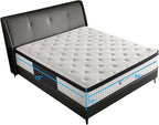 Full Size Mattresses,10 Inch Hybrid Full Mattress in a Box with Memory Foam & Individual Pocket Spring for Edge Support,Pressure Relief,Medium Firm White Full Mattress,CertiPUR-US.