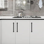 6 Pack Matte Black Cabinet Handles and Drawer Pulls - 12-3/5 inch (320mm) - Black Kitchen Cabinet Hardware