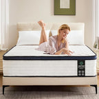 Hybrid Mattress King 14 Inch Mattress King Size - Memory Foam & Pocket Springs, Pressure Relief, Medium Firm Comfort, Motion Isolation, Ideal for All Sleep Positions, CertiPUR-US Certified