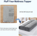 SOPAT Mattress Topper Twin XL Size Extra Thick Mattress Pad 8-21" Deep Pocket Soft Down Alternative Fill Mattress Protector Pillow Top Mattress Cover (39x80 Inches, Grey)