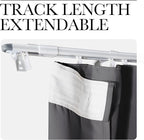 NICETOWN Room Divider Curtain & Adjustable Ceiling Track Set, W100 xL84 Blackout Curtain for Sliding Door/Living Room/Office Privacy, No Light Leakage Drape Easy Installation, 1 Panel, Grey