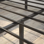 ZINUS Patricia Black Metal Canopy Platform Bed Frame, Mattress Foundation with Steel Slat Support, No Box Spring Needed, Easy Assembly, Full