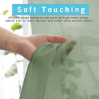 OVZME Living Room Sheer Curtains 120" Length 2 Panels Set for French Door, Gorgeous Window Decoration for Wedding & Party & Backdrop & Canopy, Sage Green, Each 42Wx120L, 1 P