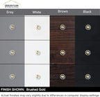 QOGRISUN 15-Pack Brass Crystal Cabinet Knobs, Glass Crystal Gold Drawer Knobs, 1-1/4-Inch Polygon, Decorative Dresser Pulls, Modern Cabinet Hardware