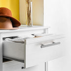 Ravinte 55 Pack | 5 Inch Cabinet Pulls Grey Stainless Steel Kitchen Drawer Pulls Cabinet Handles 5 InchLength, 3 Inch Hole Center