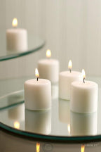 Hosley Set of 30 Unscented White Votive Candles – Bulk Pack, Clean-Burning, Long-Lasting 10-12 Hour Burn Time – Ideal for Weddings, Home Décor, Spa, and Events