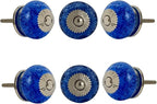 Perilla Home Set of 6 Crystal Bubble Glass Knob for Kitchen Cabinets - Crystal Glass Handles and Pull Knob for Dresser Drawer | Living Room | Kitchen | Bathroom | Closet Cupboard Furniture