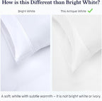California Design Den Twin XL Sheet Sets - 100% Cotton Sheets, 400 Thread Count Sateen, Deep Pockets, Cooling and Durable Bedding for Dorm Rooms & Adults - Antique White