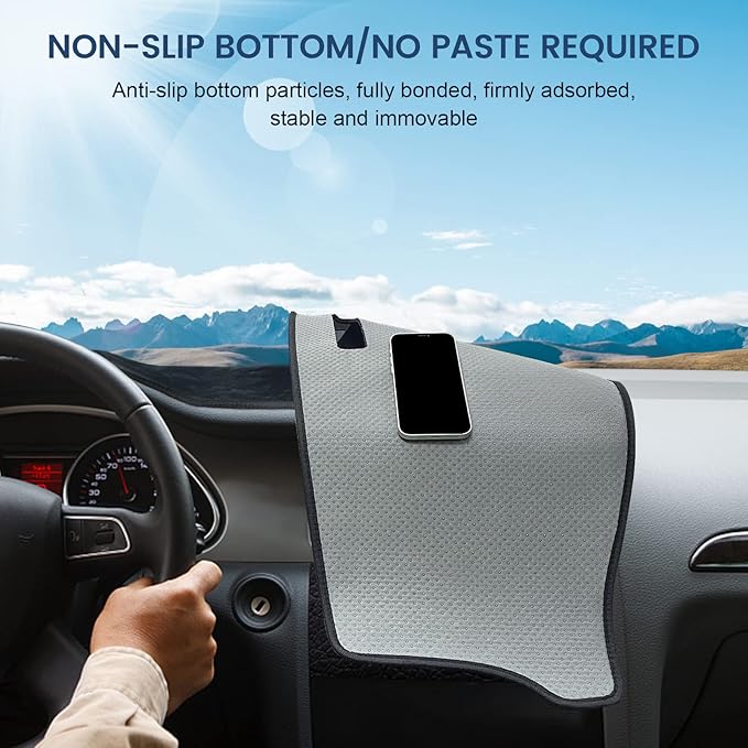 Dashboard Cover Mat Custom Fit for 2022 2023 2024 Tucson NX4 Dash Cover Nonslip Dash Mat Protector Sunshade No Glare Black (Only Fit 10.25 inch Digital Cluster,not fit 4.2 inch) 2pcs