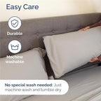 Twin XL 4 Piece Sheet Set - Comfy Breathable & Cooling - Ultra Soft Hotel Luxury Bedding Set w/ 8-16 Inch Deep Pockets - 1 Flat & 1 Fitted Sheet & 2 Pillowcases - Wrinkle Free & Easy Care - Light Grey