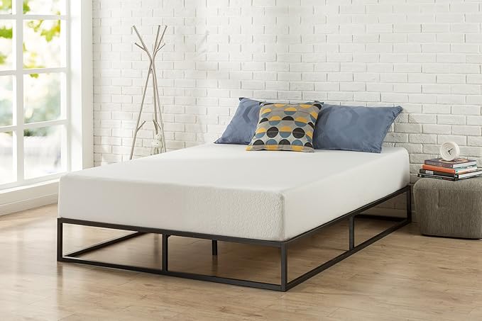 ZINUS Joseph Metal Platforma Bed Frame, Mattress Foundation, Wood Slat Support, No Box Spring Needed, Sturdy Steel Structure, Full, Black