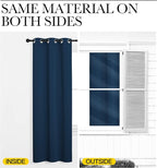 NICETOWN Moroccan Blue Blackout Curtains 78" Long, 55" Wide, 2 Pieces for Office, Dining, Guest Room - Sound Reducing, Heat and Cold Block Panels for Modern Decorative