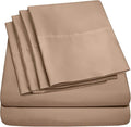 King Size Bed Sheets - 6 Piece 1500 Supreme Collection Fine Brushed Microfiber Deep Pocket King Sheet Set Bedding - 2 Extra Pillow Cases, Great Value, King, Taupe