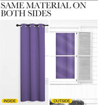 NICETOWN Window Curtain Panels, Thermal Insulated Solid Grommet Blackout Draperies/Drapes for Basement (Lilac Purple, 1 Pair, 29 by 45-inch)