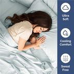 Full 6 Piece Sheet Set - Comfy Breathable & Cooling - Ultra Soft Hotel Luxury Bedding Set w/ 8-16 Inch Deep Pockets - 1 Flat & 1 Fitted Sheet & 4 Pillowcases - Wrinkle Free and Easy Care - Ice Blue