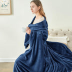 BEDELITE Fleece Blanket Navy Blue Throw Blanket for Couch & Bed, Luxury Plush Cozy Fuzzy Blanket 50" x 70", Super Soft Warm Lightweight Fall Throw Blanket for Travel Camping
