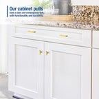 JOY DECOR 4 Pack Cabinet Knobs, Gold Cabinet Handles, 2 Inch Kitchen Knobs, Single Hole Drawer Hardware for Dresser Drawers