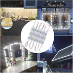 LED Module,Replacement Lights For Inflatables White 20pcs 9.8 Ft 5730 SMD 150LM Per LED Module IP65 Waterproof Christmas Inflatables Light for Letter Sign with Tape Adhesive Backside (White Light)