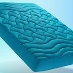 SLEEP ZONE Cooling Twin Mattress Topper for Single Bed, Premium Zoned Quilted Mattress Pad, Fitted Mattress Protector Cover, Machine Wash Durable, Deep Pocket 8-21 inch, Teal, Twin