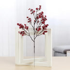 20pcs Babys Breath Artificial Flowers Gypsophila Bouquet Bulk Fake Spring Silk Small Flowers Real Touch Faux Floral for Home Bedroom Kitchen Garden Wedding Christmas Party DIY Decor (Wine Red)