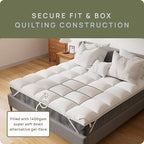 Extra Thick Fitted Mattress Topper - King Size | Soft & Cooling Pillow Top Mattress Pad & Protector | Bed Topper for Back Pain, Straps Stretch 6" to 22" Deep