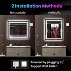 LED Mirror for Bathroom, 72"X32" with 8 RGB Backlit +3 Front Lit (Adjustable Individually), Anti-Fog, Large Lighted Bathroom Vanity Mirror for Wall,Shatterproof,Memory Function,Tempered Glass