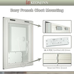 Keonjinn LED Bathroom Mirror 72" x 36" with Backlit and Frontlit, Tempered Glass Stepless 3 Colors Temperature & Dimmable Large Vanity Mirror, UL Listed LED Driver, Double Lights Anti-Fog Wall Mirror