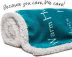 Chanasya Healing Warm Hugs Gift Throw Blanket - Sympathy Gift Cancer Chemo Survivor Get Well Caring Gifts - Comfort Gift Blanket for Love Support Strength - Women Men Friend Grandma - Teal