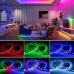 BTF-LIGHTING WS2812B IC RGB 5050SMD Pure Gold Individual Addressable LED Strip 16.4FT 150LED 30Pixel/m Flexible Full Color IP65 DC5V for DIY Chasing Color Project(No Adapter or Controller)