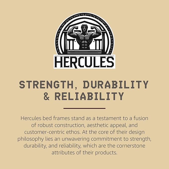 Hercules 4 Inch Low Profile Foundation Mattress Box Spring Replacement, Full
