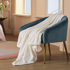 Bedsure GentleSoft Twin XL Fleece Blanket Dorm Bedding - Lightweight Soft Cozy Blankets for Bed, Sofa, Couch, Travel, Camping, Cream, 66"x90"