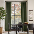 Lazzzy Velvet Blackout Curtains Thermal Insulated Room Window Drapes Super Soft Luxury Curtains for Living Room Bedroom Rod Pocket 2 Panels, Moss, 52" W x 90" L