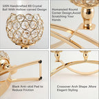 VINCIGANT Set of 3 Gold Candle Holders Wedding Table Centerpieces,Tealight Candlestick Candelabra Stand with 3 Arms for Fireplace Home Living Room Decor,Valentine's Day Housewarming