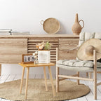 FORAOFUR End Tables Living Room Set of 2, Side Tables for Small Spaces, Modern Side Table Accent Tables with Wooden Legs for Living Room, Bedroom, Easy Assembly
