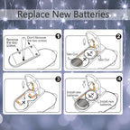 6 Pack Fairy Lights Battery Operated Mini String Lights with Timer 2PCS Remote 6.5ft 20LED Cool White Firefly Lights Waterproof Silver Wire Twinkle Lights DIY Mason Jar Wedding Party Christmas Decor