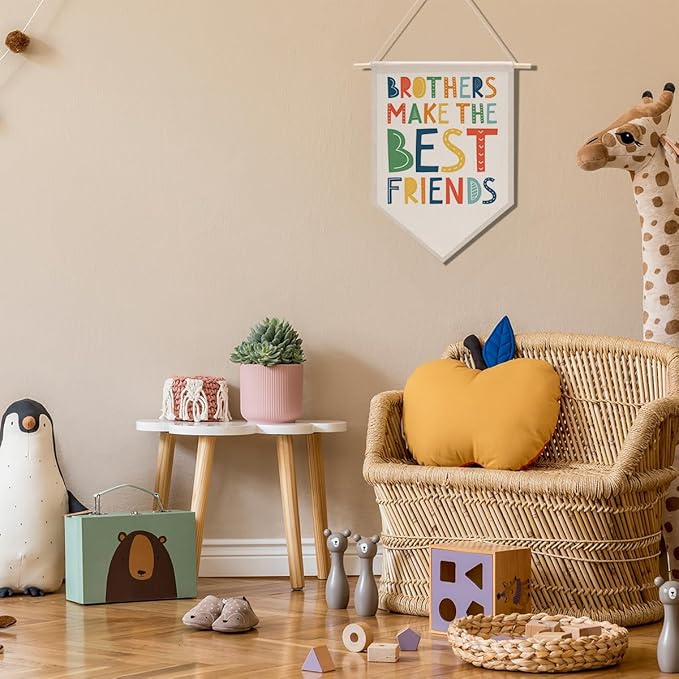Inspirational Gifts Ideas Boys Room Wall Decor Playroom Wall Decor Canvas Hanging Pennant Flag Banner Wall Sign Decor Gift for Nursery Bedroom Playroom Game Room Front Door Boy Birthday Gift