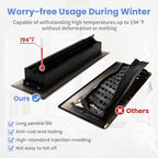 4x10 Inches 2 Pack Heavy Duty Walkable Floor Register - Easy Adjust Air Supply Lever Decorative Floor Vent Covers - Boston Design Vent Covers for Home - Matte Black