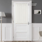 Chyhomenyc Ivory Sheer Curtains Tier 36 inch Length 2 Panels, Light Filtering Airy Rod Pocket Short Curtains Window Treatment for Small Windows/Bathroom/Cafe/Living Room/Farmhouse, 42x36 Inch