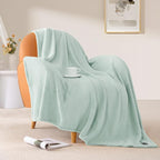 BEAUTEX Fleece Throw Blanket for Couch Sofa or Bed Throw Size, Soft Fuzzy Plush Blanket, Luxury Flannel Lap Blanket, Super Cozy and Comfy for All Seasons (50" x 60",Mint)