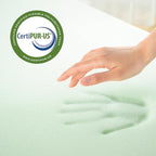 ZINUS 3 Inch Green Tea Memory Foam Mattress Topper, Smaller, More Convenient WonderBox Packaging, Pressure-Relieving Layers, CertiPUR-US Certified, King