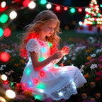 ZNYCYE 4 Pack Fairy Lights Battery Operated, 8.2 Ft 50 LED Fairy Lights with Timer, 8 Modes Christmas Lights, Fair Lights Waterproof for Indoor Wedding Christmas Decorations(Red Green White)