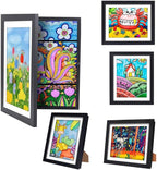 [3-Pack] Kids Artwork Frames Changeable - Kids Art Frame,Front Opening Holds 150,Children Art Projects Kids Art Frames,10x12.5 Picture Frame for Display Kid Art Work,With Storage(White)