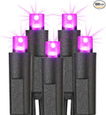 Brizled Purple Halloween Lights, 33ft 100 LED 5mm Wide Angle Halloween String Lights, 120V UL Certified Connectable Light String Purple Mini Light for Party Indoor Outdoor Tree Decoration, Black Wire