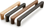 Black Round 5 in 8 pcs Wooden Drawer Pulls Handle pulls for cabinets Kitchen Cabinet Drawer pulls Cabinet Door Pull