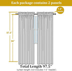 OWENIE Green Sheer Curtain 96 Inches Long 2 Panels Set for Christmas Decoration, Light Filtering Clear Sheer Curtain 95 for Bedroom/Living Room, 2Pcs, Each 42" W x 96" L