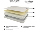 Signature Design by Ashley Twin Size Chime 8 Inch Medium Firm Gel Memory Foam Mattress with Green Tea & Charcoal Extract, Fiberglass Free, Mattress In A Box